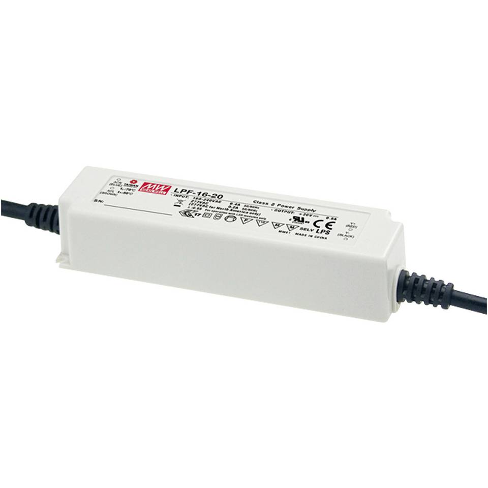 MW Mean Well LPF-16-30 LED-driver, LED-transformator Constante spanning ...