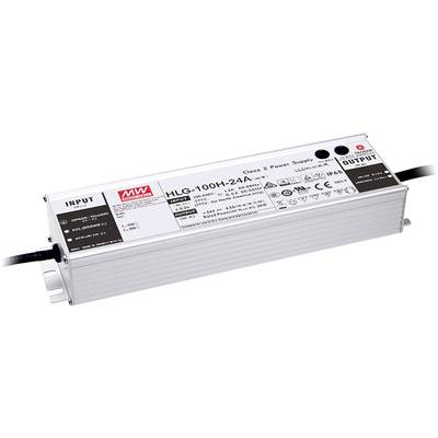 Mean Well HLG-100H-24A LED-driver, LED-transformator  Constante spanning, Constante stroomsterkte 96 W 4 A 24 V/DC PFC-s