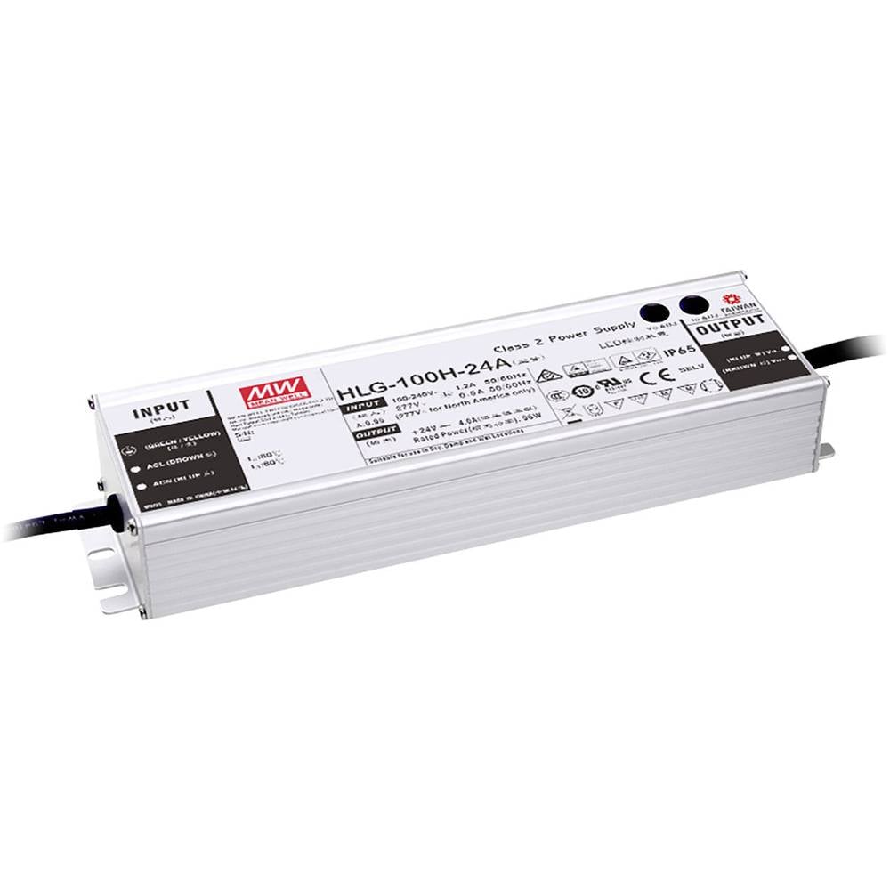 LED-driver, LED-transformator 12 - 24 V/DC 96 W 4 A Constante spanning, Constante stroomsterkte Mean Well HLG-100H-24B