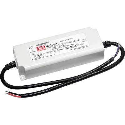 Mean Well NPF-90D-15 LED-driver, LED-transformator  Constante spanning, Constante stroomsterkte 90 W 6 A 9 - 15 V/DC Dim