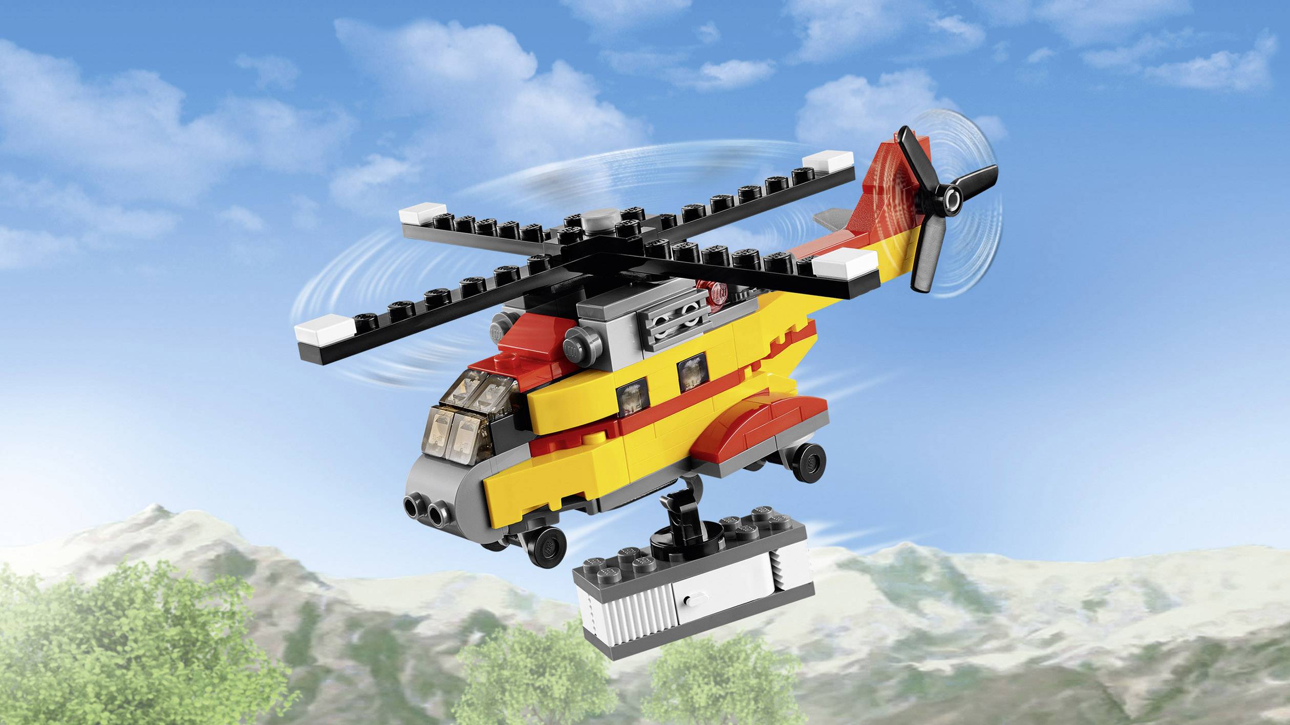 Opening And Assembling Lego Creator 3in1 Set 31029 Cargo Heli Build 1