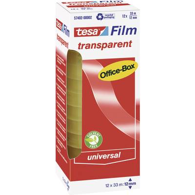tesa OFFICE-BOX 57402-00002-01 tesafilm  Transparant (l x b) 33 m x 12 mm 12 stuk(s)