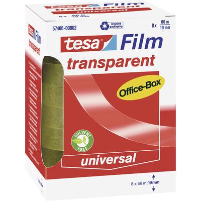 tesa OFFICE-BOX 57406-00002-01 tesafilm  Transparant (l x b) 66 m x 19 mm 8 stuk(s)
