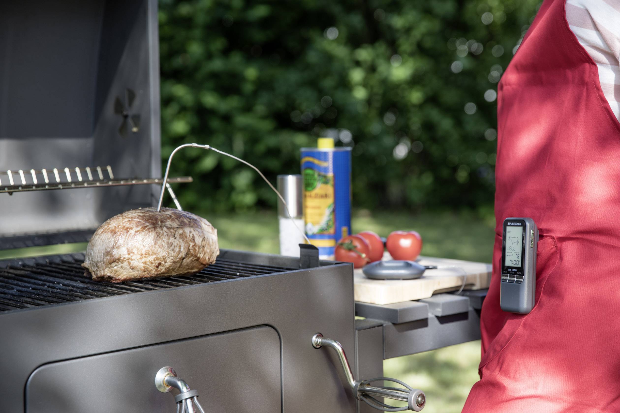 Basetech BK-BBQ Insteekthermometer Meetbereik temperatuur 0 tot 250 °C Radiografische overdracht-3