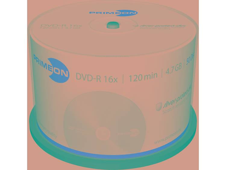 DVD-R disc 4.7 GB Primeon 2761204 50 stuks Spindel Mat zilver oppervlak