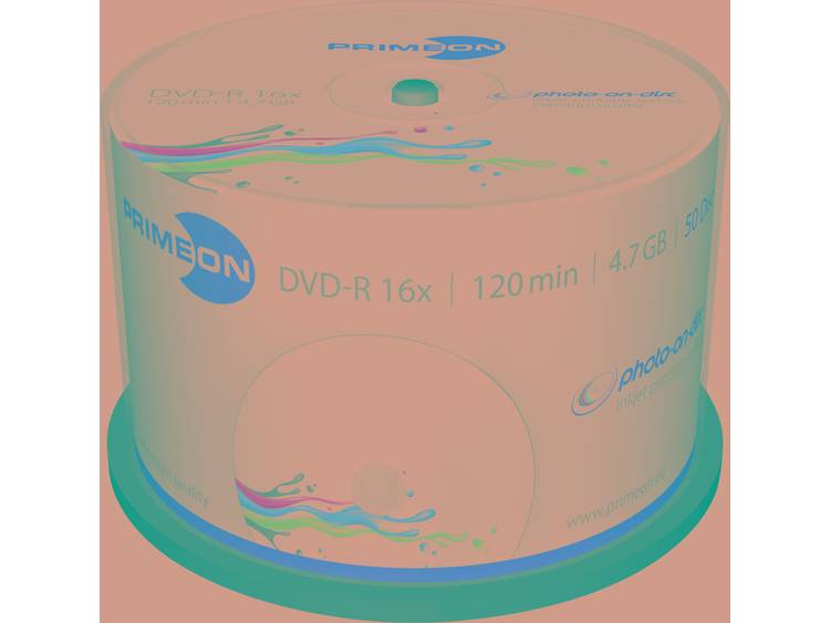 DVD-R disc 4.7 GB Primeon 2761206 50 stuks Spindel Bedrukbaar