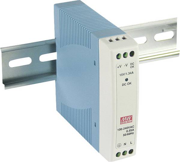 MEAN WELL MDR-10-24 DIN-rail netvoeding  24 V/DC 0.42 A 10 W Aantal uitgangen:1 x  Inhoud 1 stuk(s)