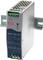 Een SDR-120-24 schakelvoeding van Mean Well, bevestigd op een DIN-rail. Ingang: 100-240VAC; Uitgang: 24VDC, 5A.