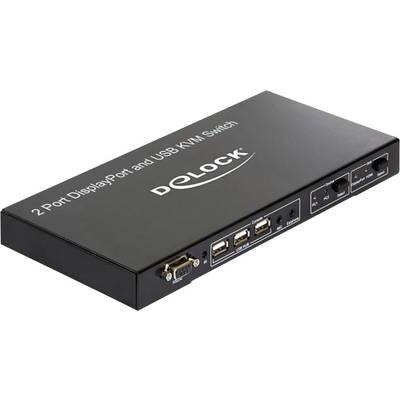 Delock 11367 KVM-switch 2 poorten DisplayPort USB 1920 x 1080 Pixel