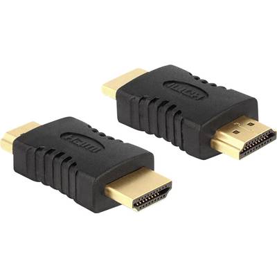 Delock 65508 HDMI Adapter [1x HDMI-stekker - 1x HDMI-stekker] Zwart Vergulde steekcontacten 