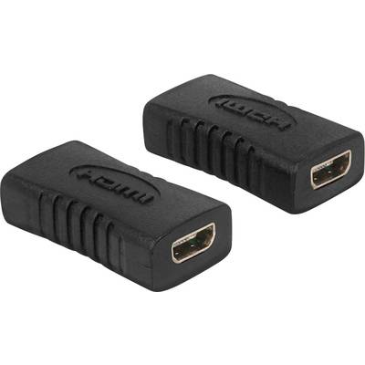 Delock 65505 HDMI Adapter [1x HDMI-bus D micro - 1x HDMI-bus D micro] Zwart Vergulde steekcontacten 