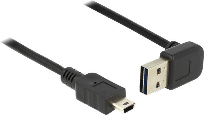 DELOCK DELOCK-83543 Kabel; USB 2.0; verguld; 1m; zwart; 24AWG,28AWG; 480Mbps - 1 stuk