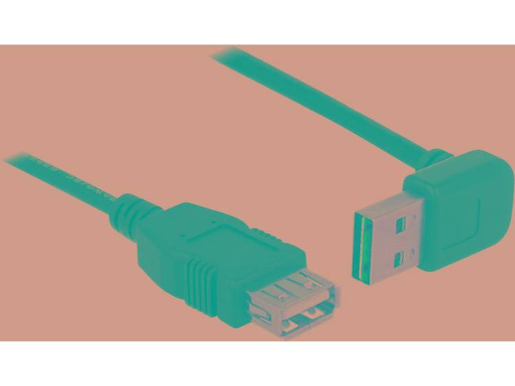 USB 2.0 Aansluitkabel haaks [1x USB 2.0 stekker A 1x USB 2.0 bus A] 1