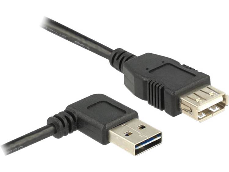 USB 2.0 Aansluitkabel Plat haaks [1x USB 2.0 stekker A 1x USB 2.0 bus A]