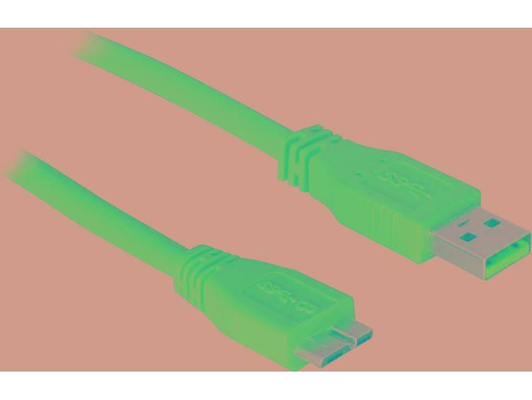 Delock USB 3.0 Aansluitkabel [1x USB 3.0 stekker A 1x USB 3.0 stekker micro B] 5 m Blauw Vergulde st