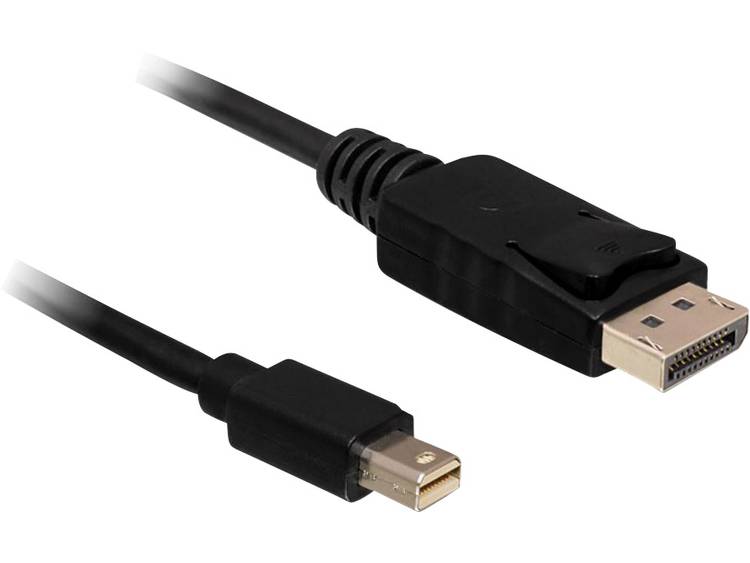 Delock DisplayPort Aansluitkabel [1x Mini-DisplayPort stekker => 1x DisplayPort stekker] 7 m Zwart