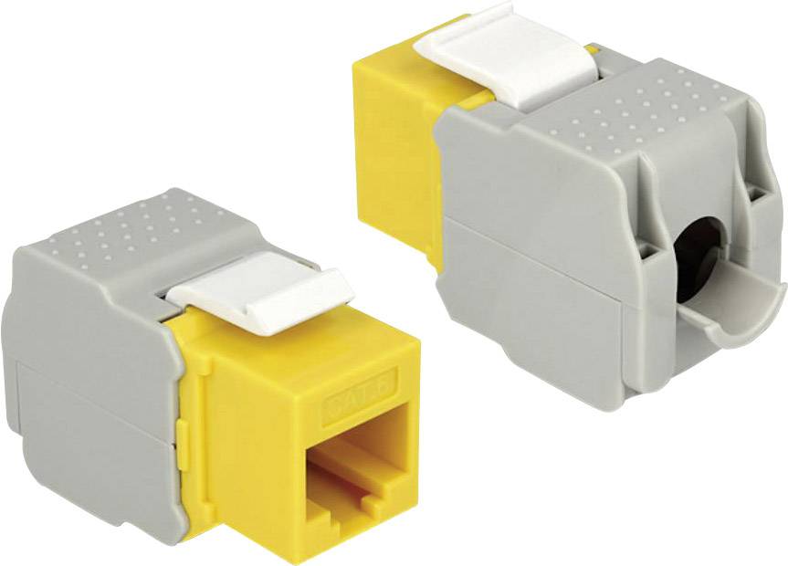 RJ45-inbouwmodule Keystone CAT 6 Delock 86345 Geel-0