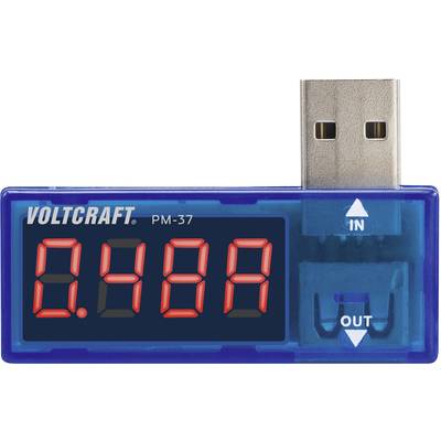 VOLTCRAFT PM-37 USB-stroommeter  Digitaal  CAT I Weergave (counts): 999