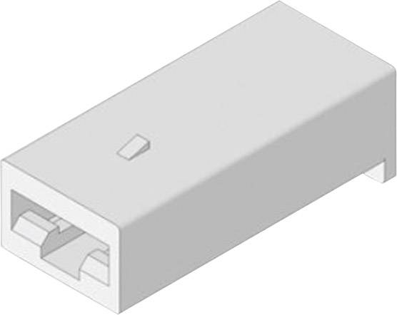 Een rechthoekige, grijze stekker met een metalen contact in het midden, geschikt voor elektrische verbindingen.