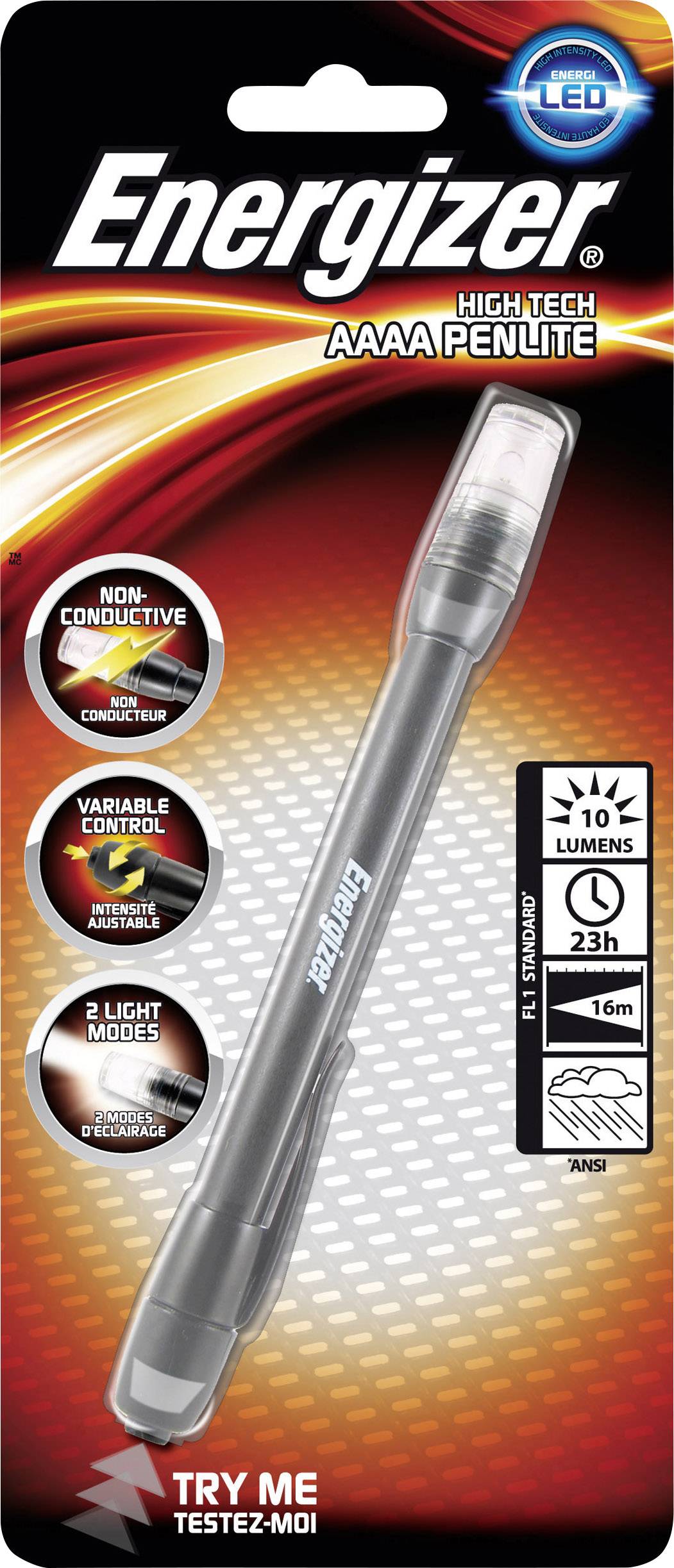 LED Penlight Energizer HighTech AAAA Penlite werkt op batterijen 0.12 kg Zwart 632526 Conrad.be