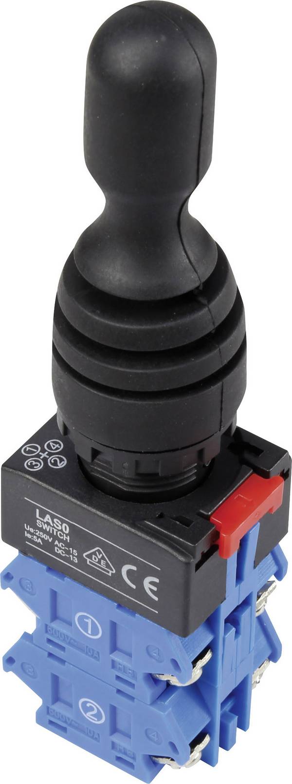 TRU COMPONENTS LAS0-K-40C41 Joystick 250 V/AC Rechte hendel Schroeven IP67 1 stuk(s)