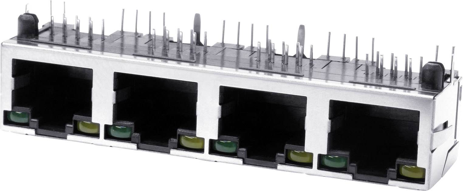 econ connect M8L4G1 Meerpoorts 4x RJ45 LED Bus, inbouw horizontaal Metaal 1 stuk(s)