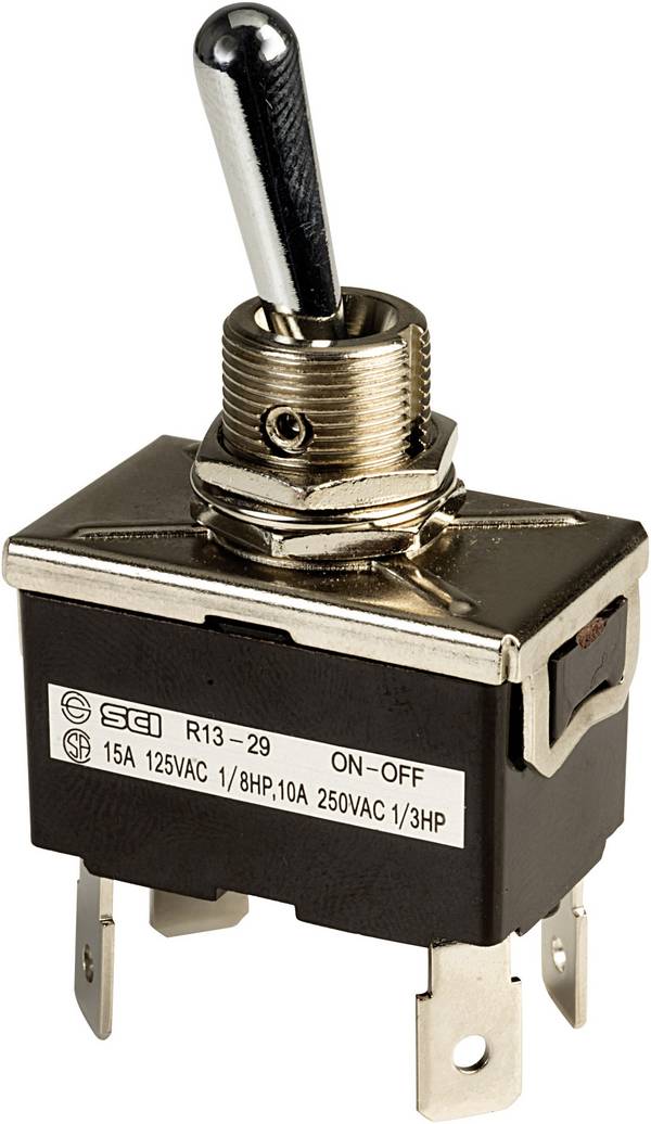 SCI R13-29F R13-29F Tuimelschakelaar 250 V/AC 10 A 2x uit/aan  Continu 1 stuk(s)