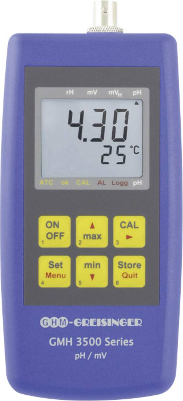 Greisinger GMH 3531 Combimeter  pH-waarde, Redox (ORP), Temperatuur