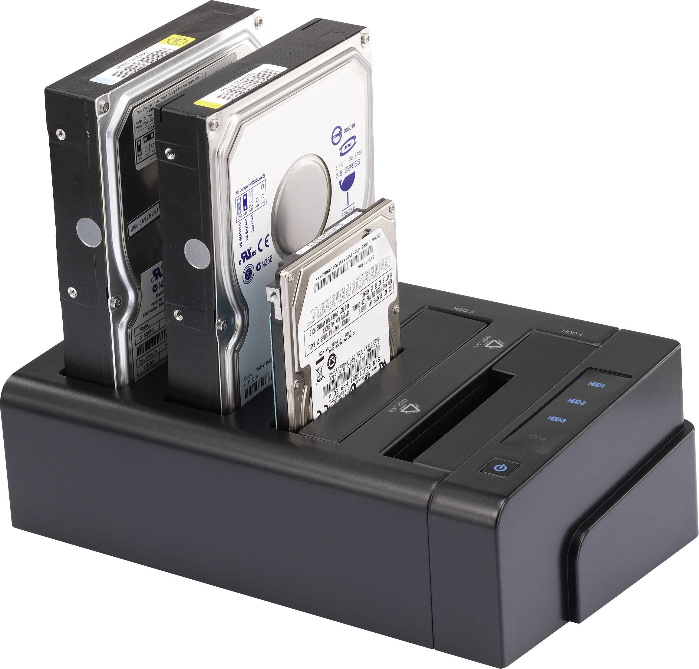 Renkforce rfdocking06 USB 3.0, eSATA SATA 4 poorten Harde schijfdockingstation Conrad.nl