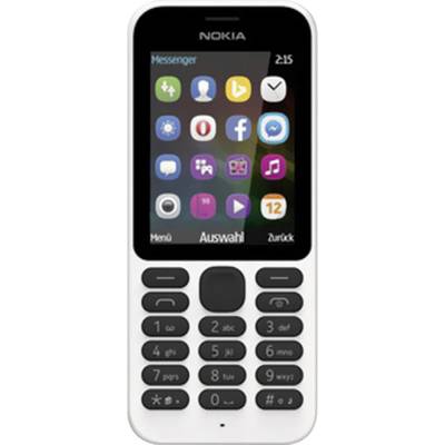 Nokia 215 Dual-SIM telefoon Resolutie hoofdcamera: 0.3 Mpix Stand-by-tijd (max.): 504 h Wit Memorycardslots: microSD kaa