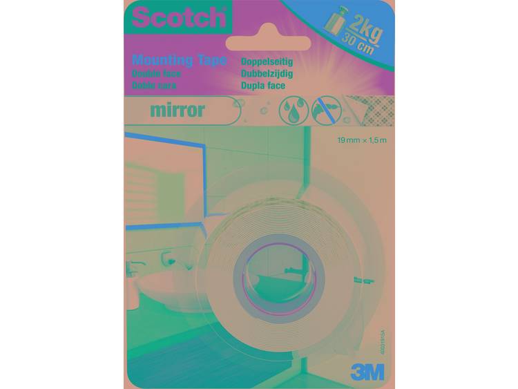 Scotch montagetape waterbestendig (l x b) 1.5 m x 19 mm Naturel 70006902780 3M Inhoud: 1 rollen
