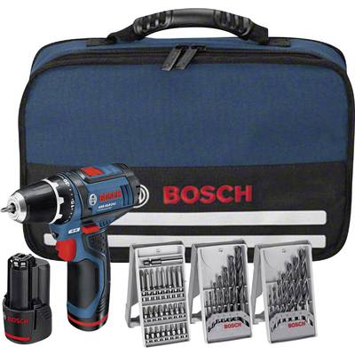Bosch Professional GSR12V-15 0615990GA9 Accu-schroefboormachine  12 V 1.5 Ah Li-ion Incl. 2 accu's, Incl. accessoires, I