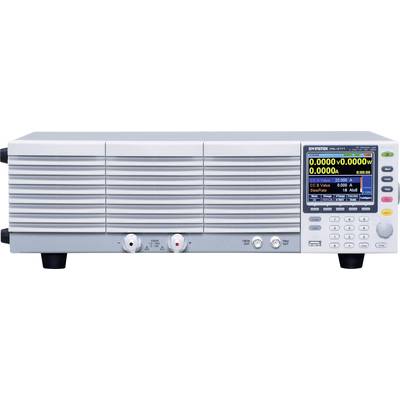 Een programmeerbare gelijkspanningsbron met een digitaal display toont spanning, stroom en andere elektrische parameters. Bedieningsknoppen voor bediening.