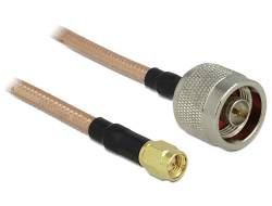 Delock WiFi-antenne Aansluitkabel [1x N-stekker - 1x SMA-stekker] 1.00 m Transparant-1