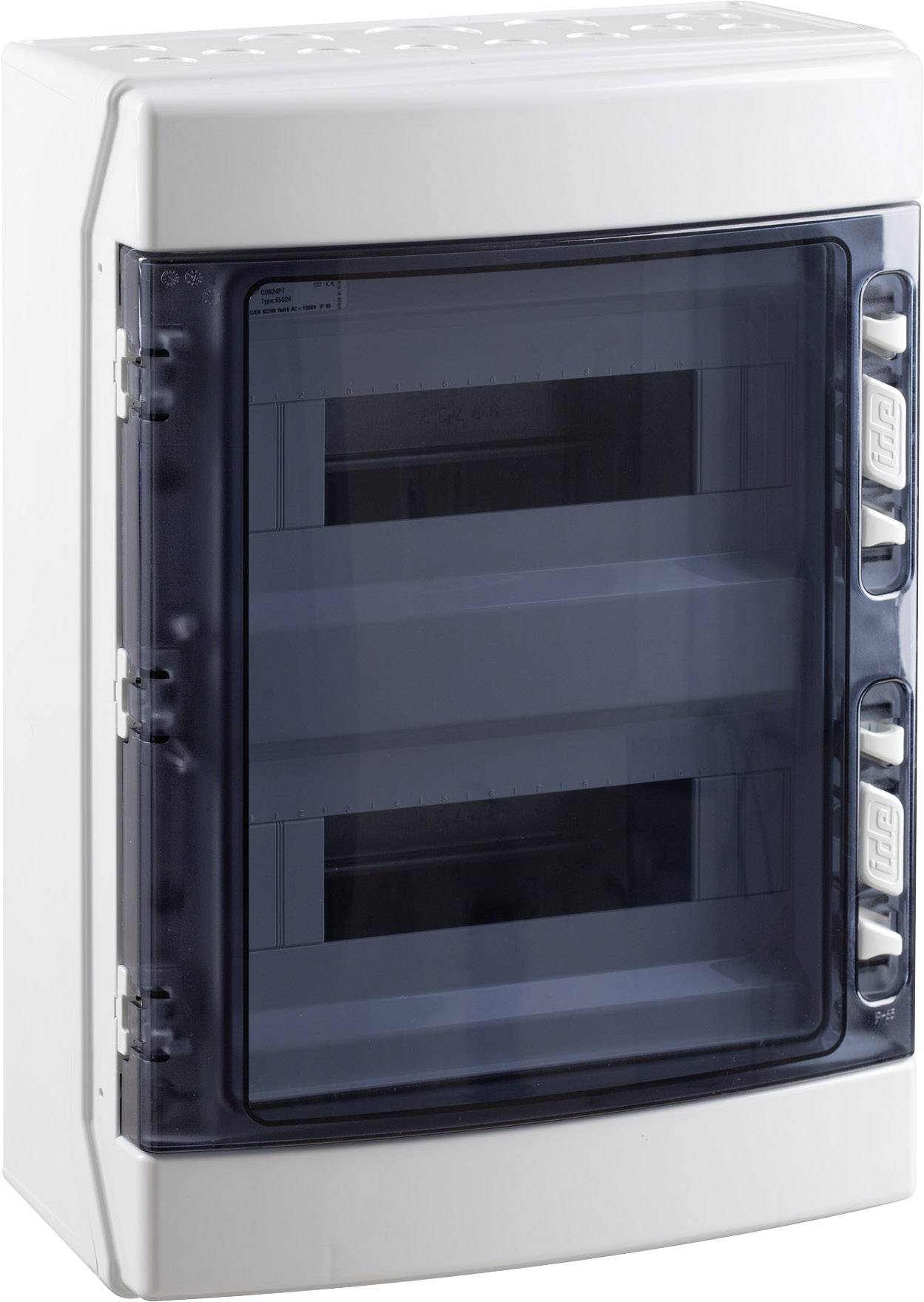 IDE CDN24PT/RR CDN24PT/RR Distributiekast Opbouw (op muur) Aantal groepen: 24 Aantal rijen: 2 Inhoud: 1 stuk(s)-0