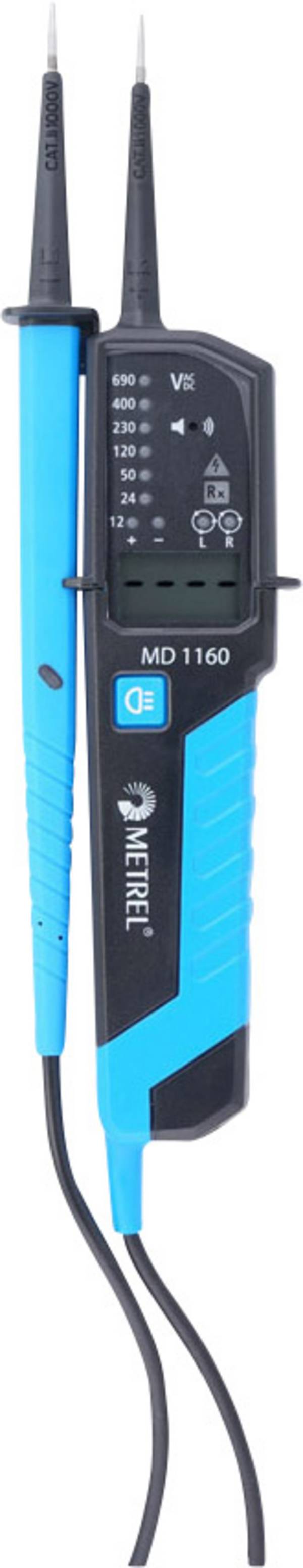 Metrel MD 1160 Tweepolige spanningstester  CAT III 1000 V, CAT IV 600 V LCD, Akoestisch