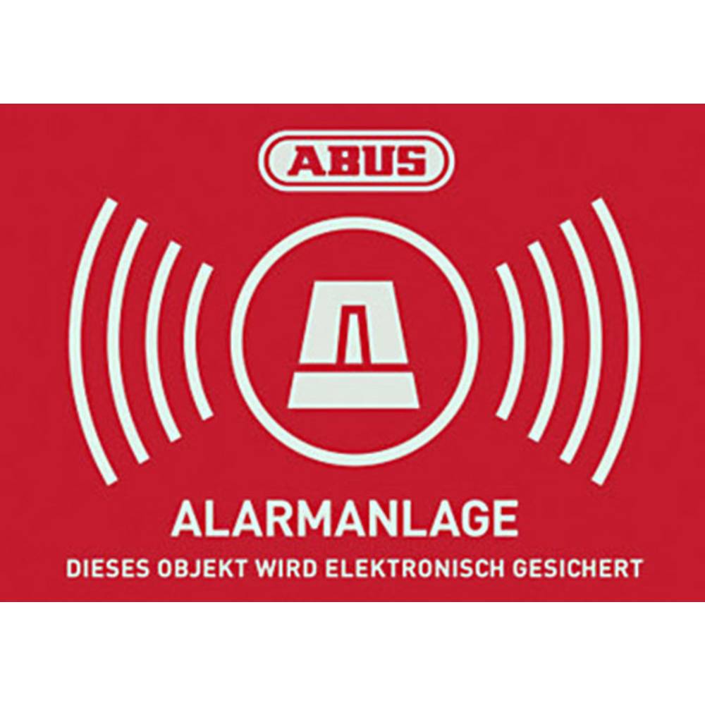 ABUS AU1422 Waarschuwingssticker Alarmsysteem Taal Duits (b x h) 148 mm x 105 mm