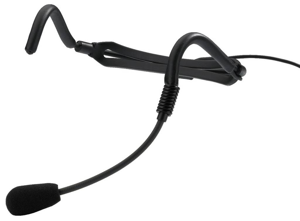 Headset Spraakmicrofoon Monacor HSE-100 Zendmethode:Kabelgebonden