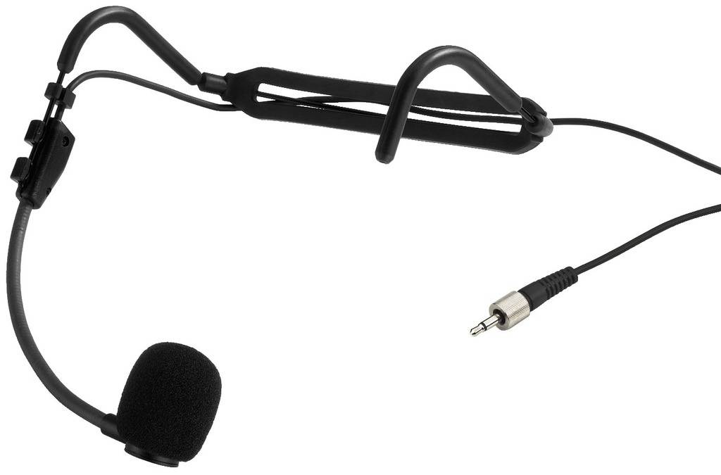 Headset-microfoon met flexibele arm en 3,5-mm-jackplug, geschikt voor spraakopnames en presentaties.