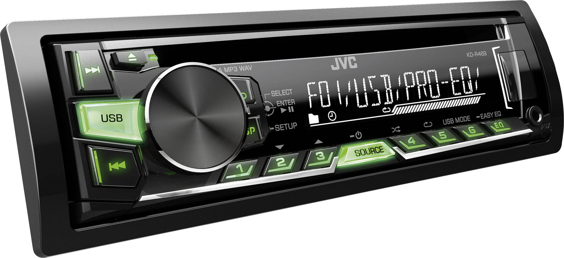 JVC KDR469E Autoradio enkel DIN Aansluiting voor stuurbediening