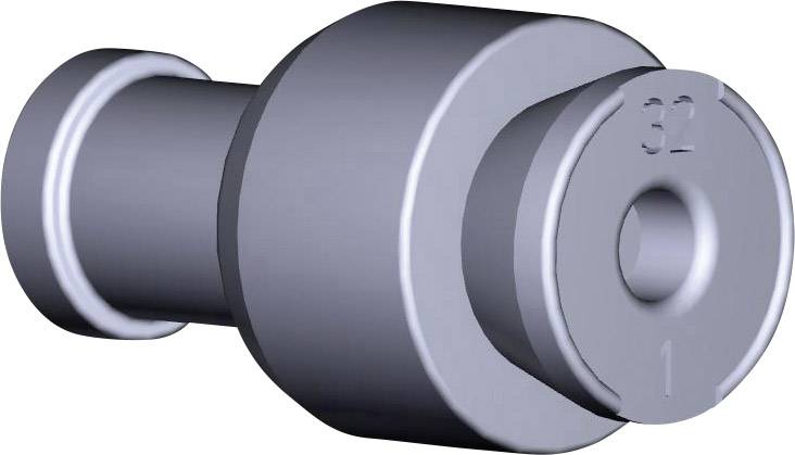 Constructietekening van een cilindrisch metalen onderdeel met stempeling '32' en '1', zijaanzicht.