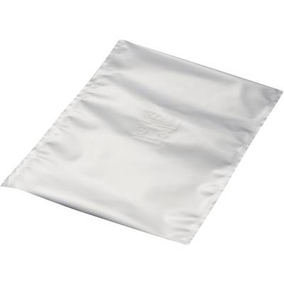 Plastic zak met gladde oppervlakte op witte achtergrond, rechthoekig, zonder zichtbare logo's of teksten.