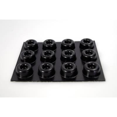 TOOLCRAFT 2210SW12-C Apparaatvoet Zelfklevend, Rond Zwart (Ø x h) 22.3 mm x 10.1 mm 12 stuk(s)-0