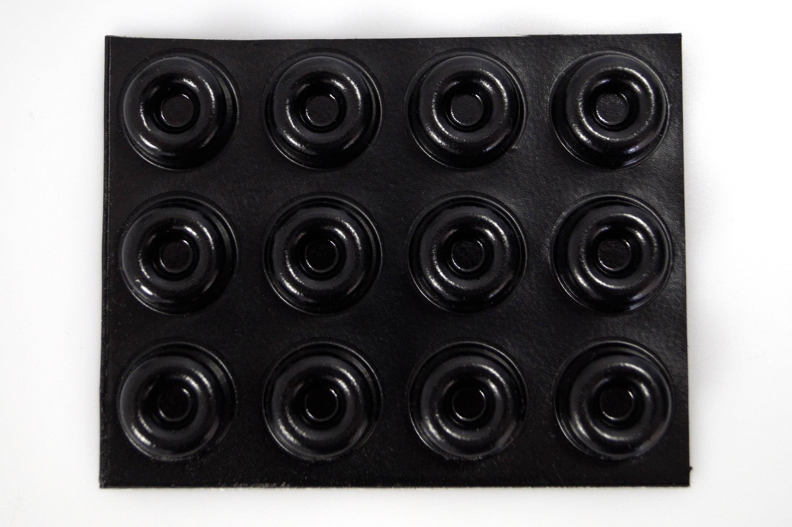 TOOLCRAFT 2210SW12-C Apparaatvoet Zelfklevend, Rond Zwart (Ø x h) 22.3 mm x 10.1 mm 12 stuk(s)-1