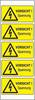 Waarschuwingscombibord Waarschuwing Zelfklevende folie (b x h) 52 mm x 26 mm 5 stuk(s)