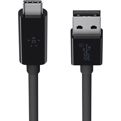 Belkin USB-kabel USB 3.2 Gen1 (USB 3.0 / USB 3.1 Gen1) USB-A stekker, USB-C stekker 0.91 m Zwart Vlambestendig F2CU029BT