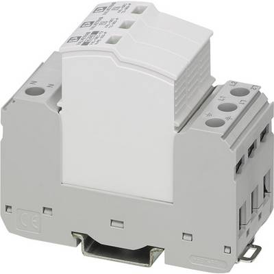 Een grijze, elektrische beveiligingsschakelaar voor montage op een DIN-rail, met meerdere aansluitklemmen boven en onder.
