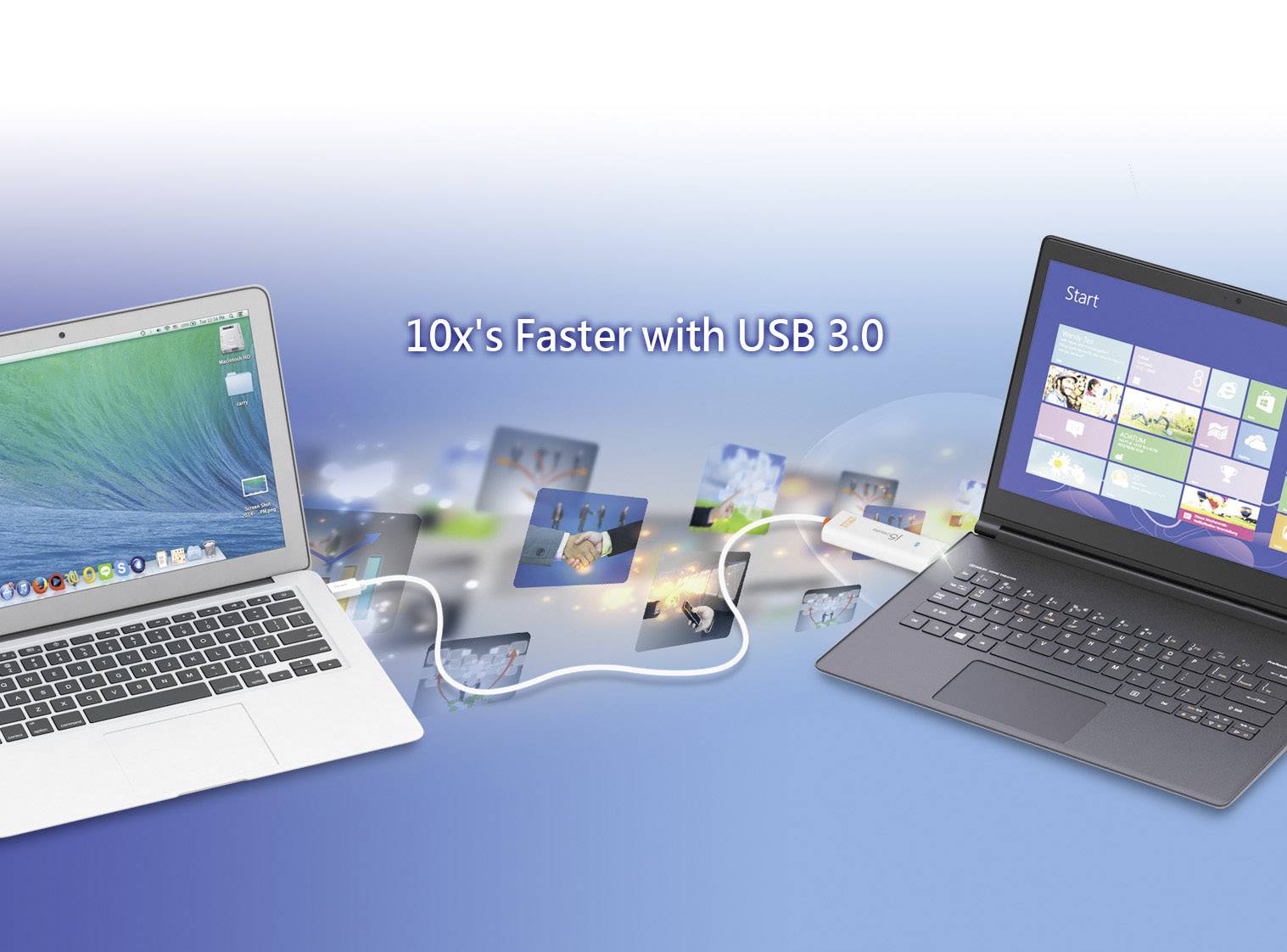 j5create KVM Aansluitkabel [1x USB 3.2 Gen 1 stekker A (USB 3.0) - 1x USB 3.2 Gen 1 stekker A (USB 3.0)] 1.50 m Wit-2