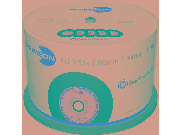 Primeon 2761108 CD-R 80 disc 700 MB 50 stuks Spindel Vinyl