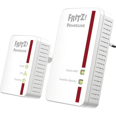 AVM FRITZ!Powerline 540E WLAN Set International Powerline WiFi starterkit 20002684   500 MBit/s